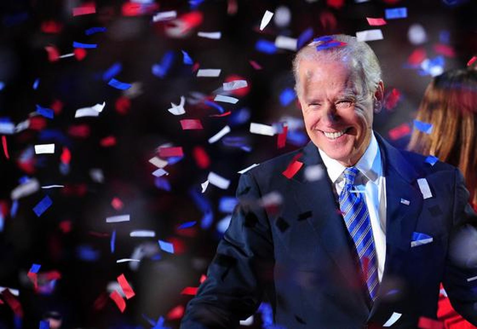 Joe Biden, feliz tras su reelección como vicepresidente.

Foto: Afp