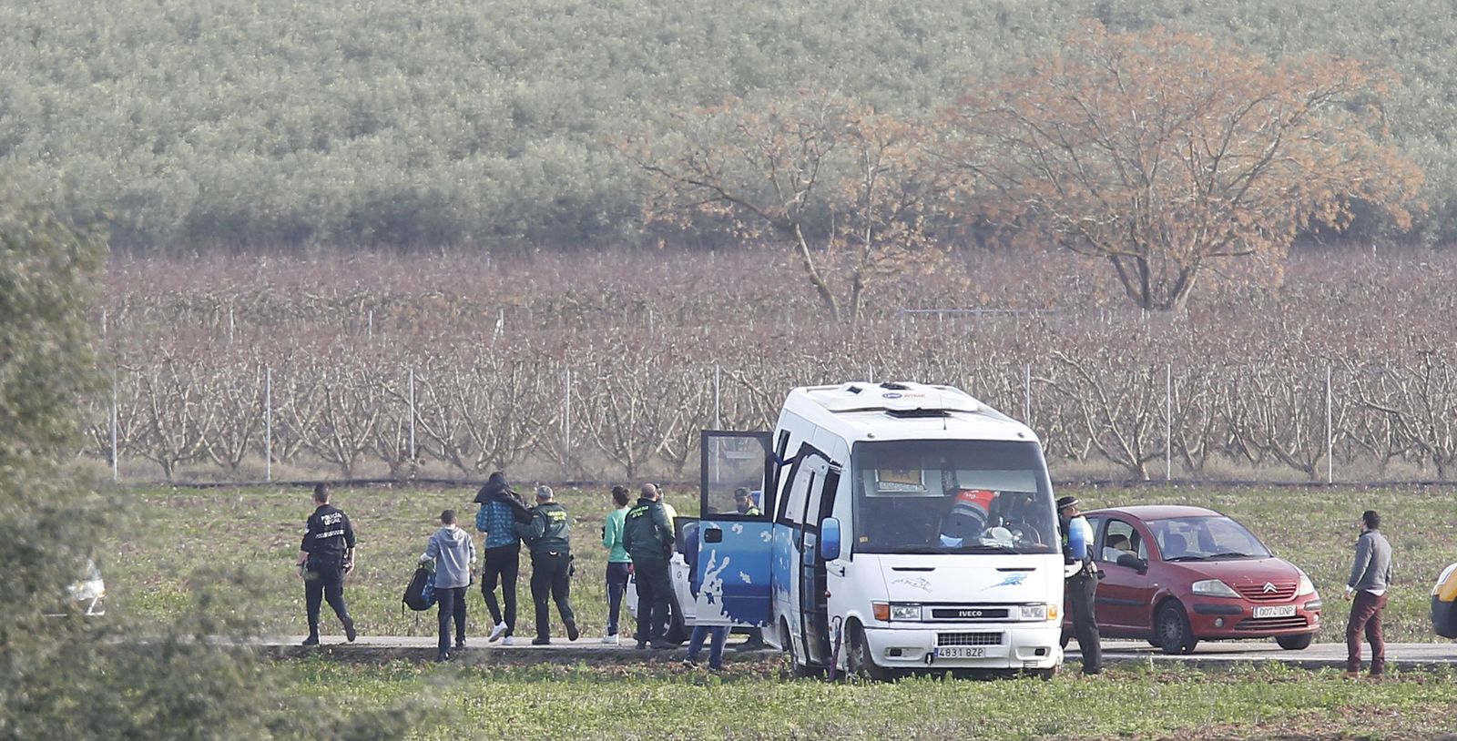 El accidente del autobús escolar, en imágenes