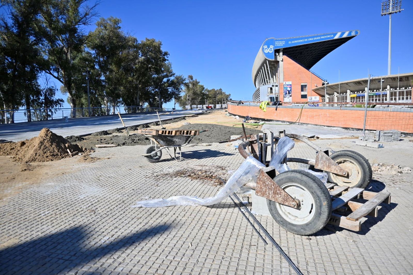 Así avanzan las obras de mejora en el estadio Nuevo Colombino