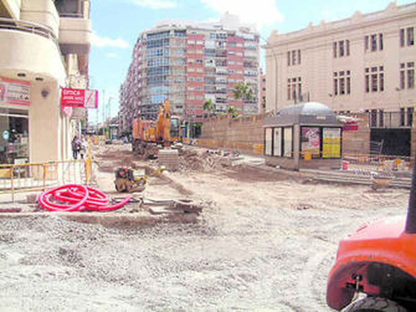 Trabajos en la calle Eguilor.