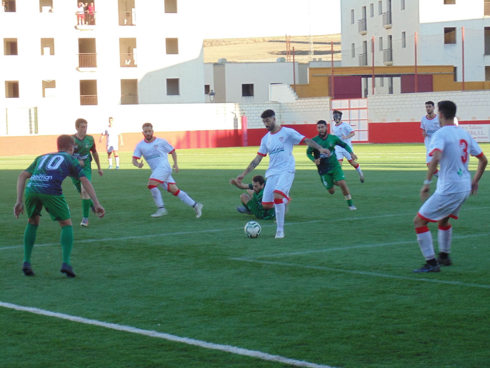 Un lance del encuentro disputado por La Palma y el Guadalcacín.