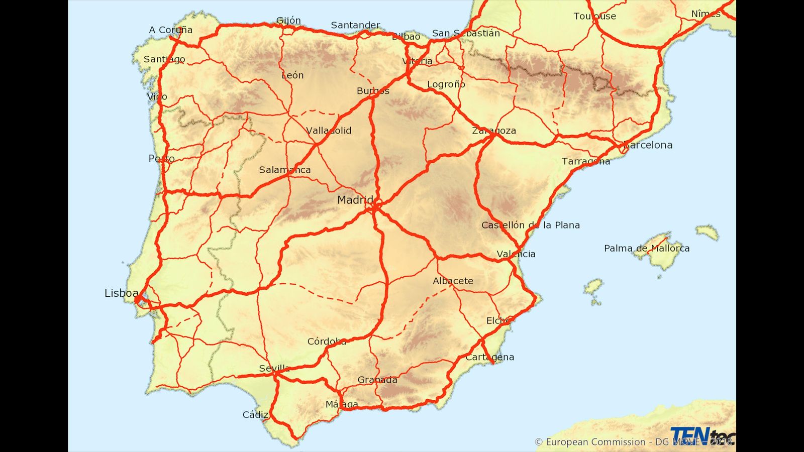 Los objetivos del AFIR están vinculados también al tipo de red de carreteras y las distancias en ellas. Particularmente, con distintas metas según se trate de red principal o secundaria.