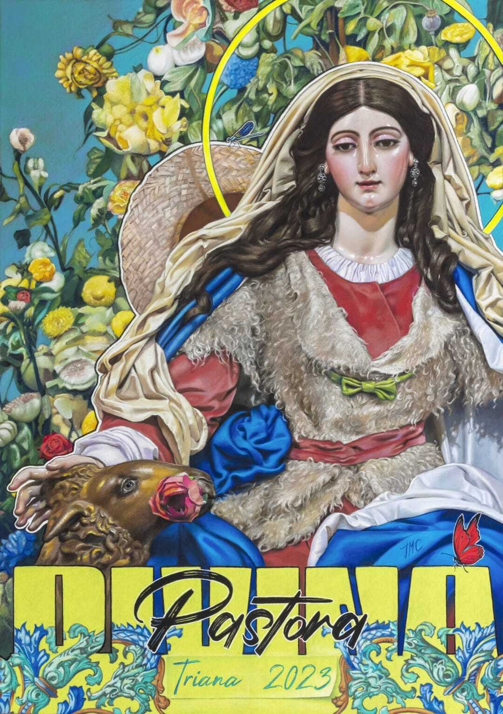 El cartel anunciador de la procesión de la Pastora de Triana