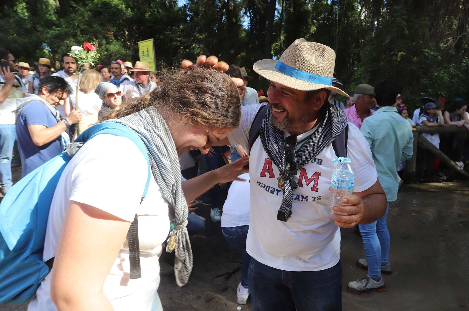 Imágenes de la Hermandad de Huelva a su paso por El Charco