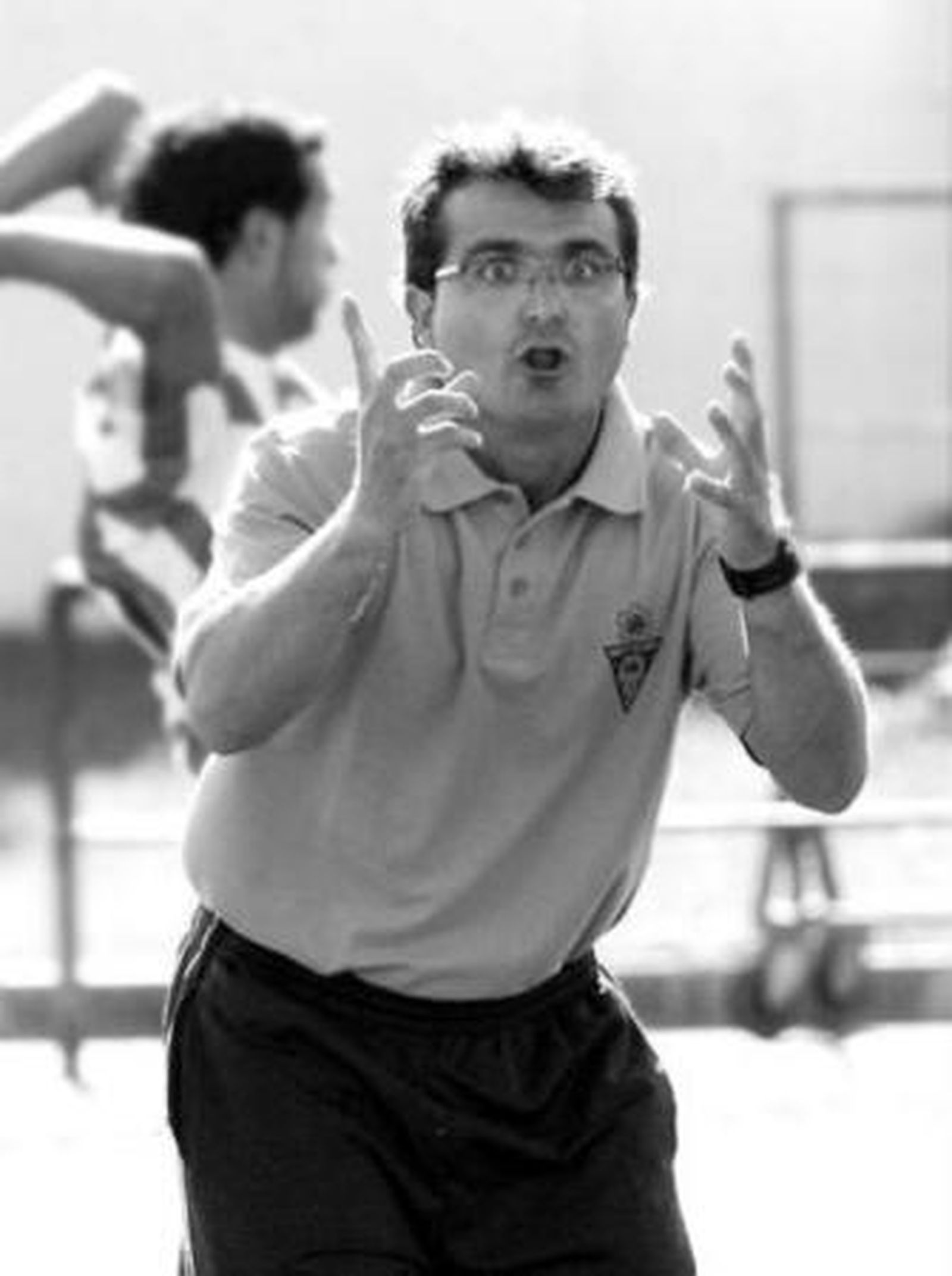 Sanchís, durante uno de los encuentros disputados en El Fontanal.