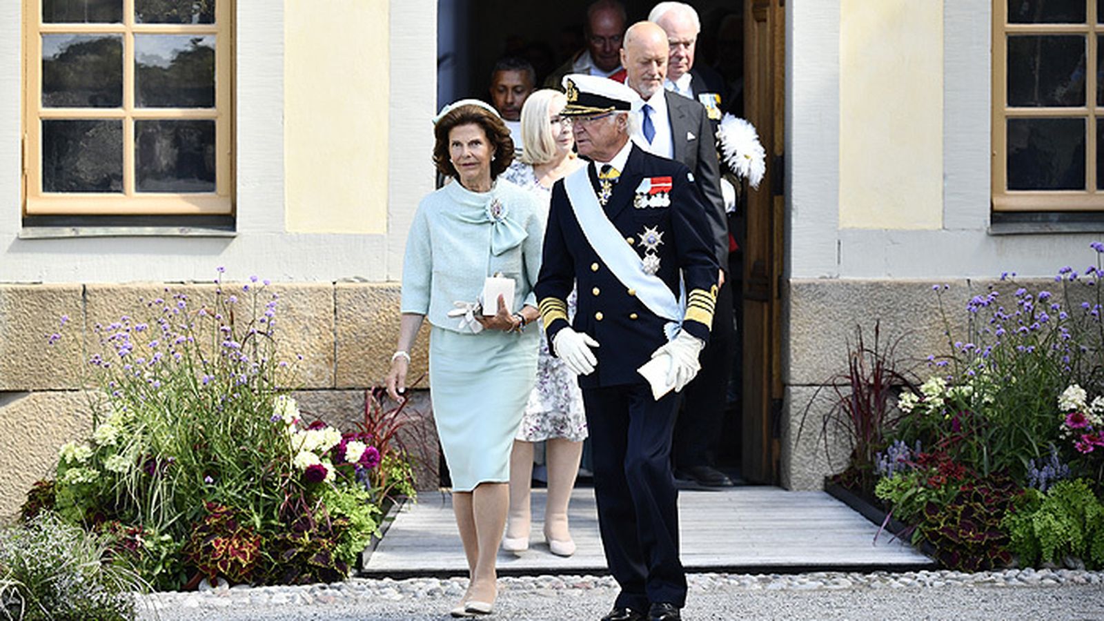Los reyes Carlos Gustavo y Silvia.