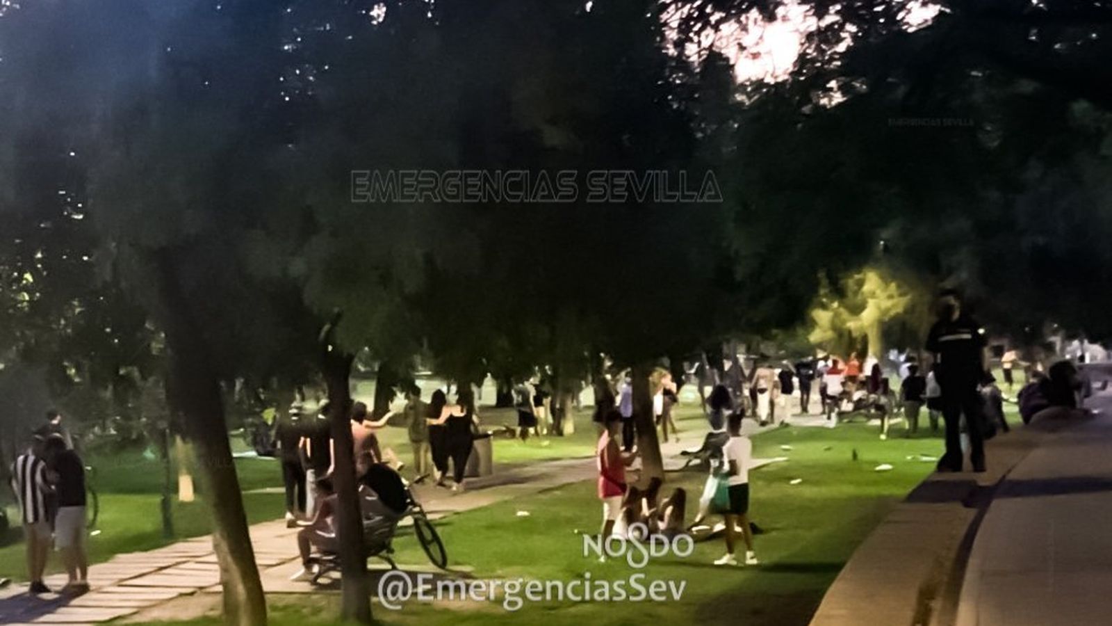 Una botellona celebrada la pasada semana en Sevilla.