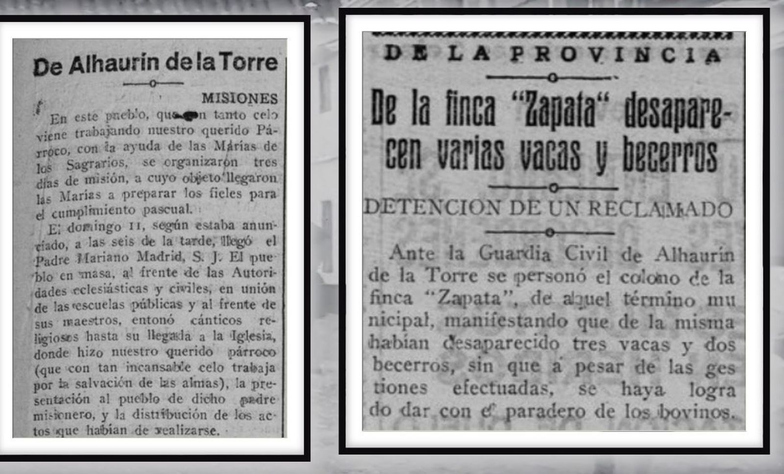 Una de las crónicas de la exposición en Alhaurín de la Torre.