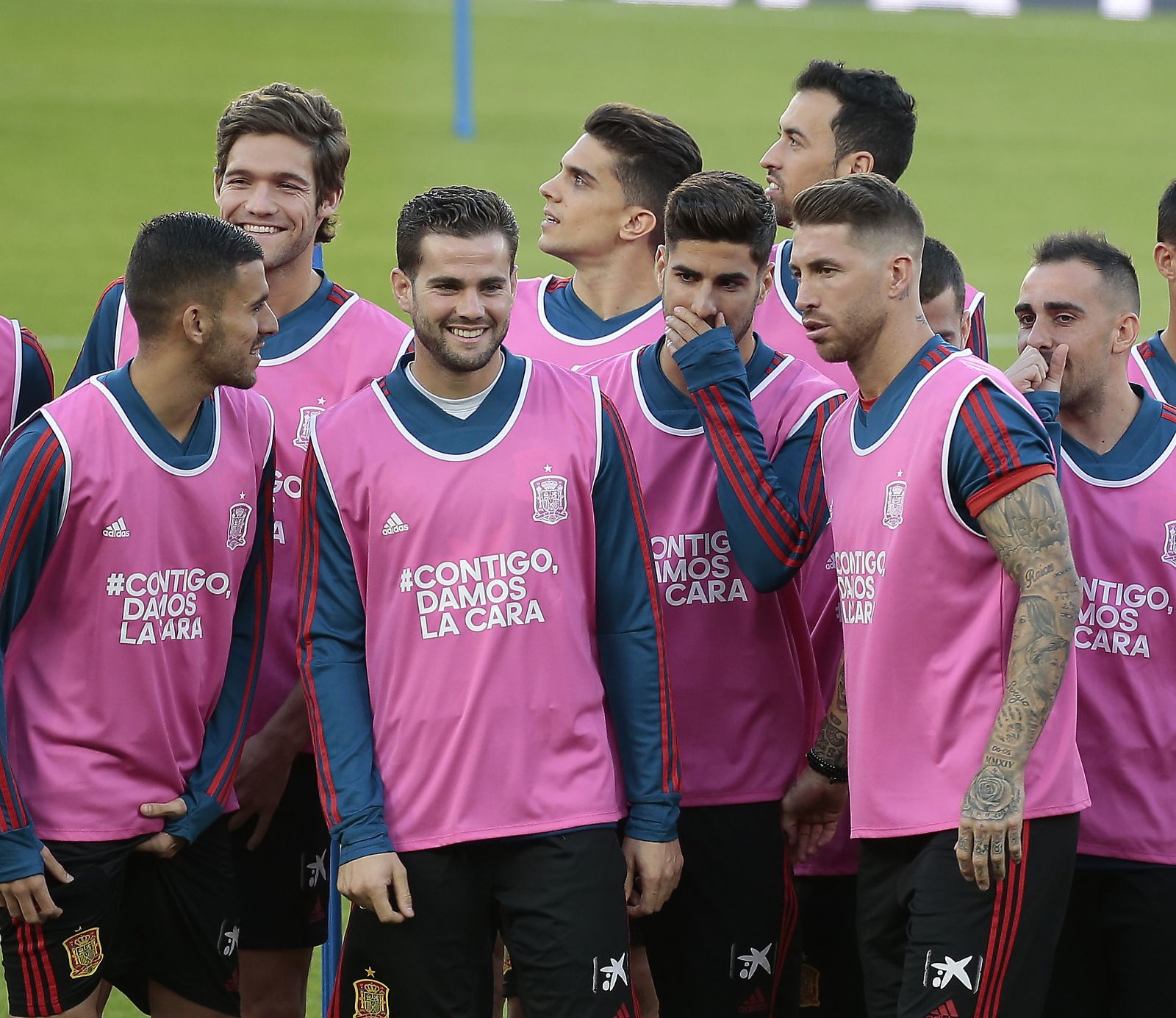 Las imágenes del entrenamiento de España en el Benito Villamarín