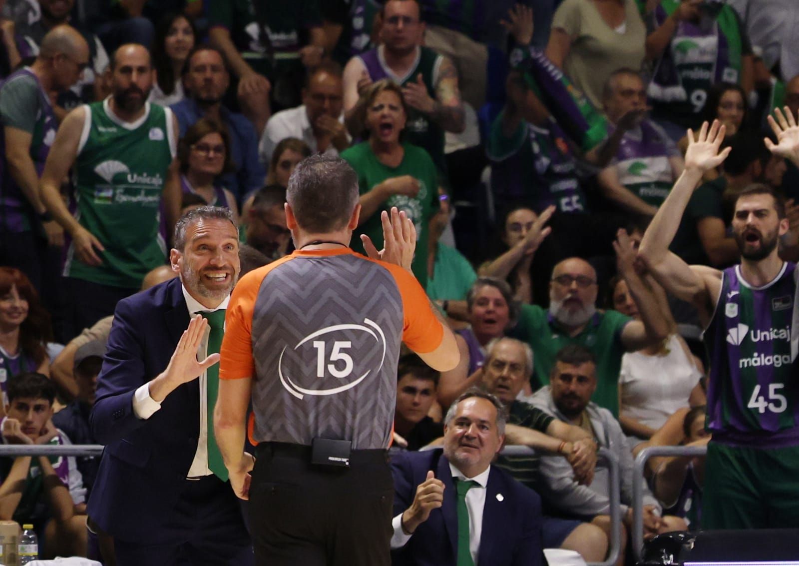 Ibon, con García González en el primer partido.