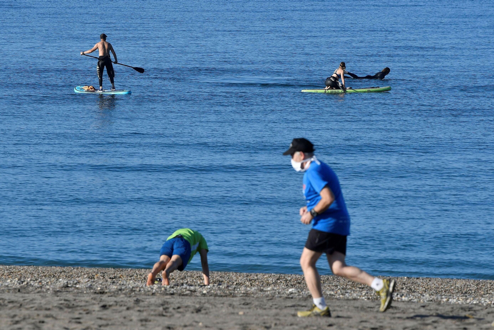 Playa del Zapillo, en Almería, hace unos días.