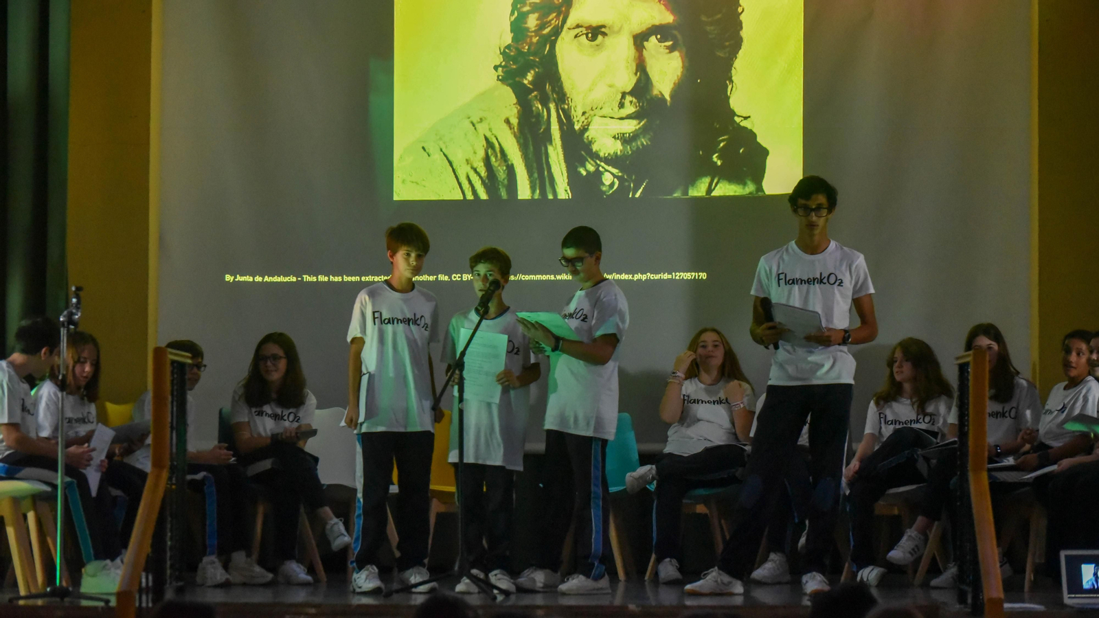 Flamenkoz, lectura de la obra en el  colegio Huerta de la Cruz, en imágenes