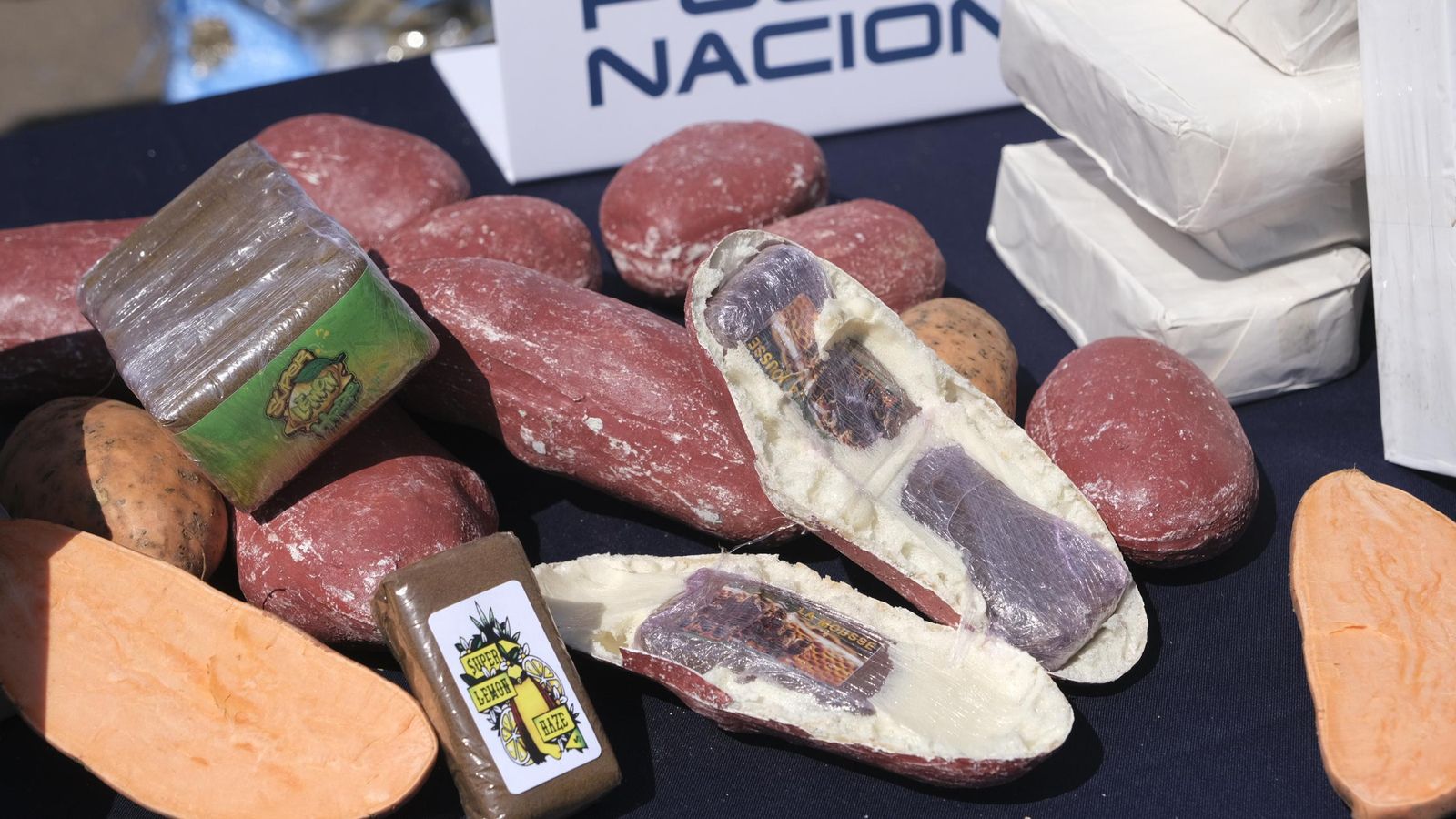 Hachís oculto en batatas. Hachís oculto en batatas.