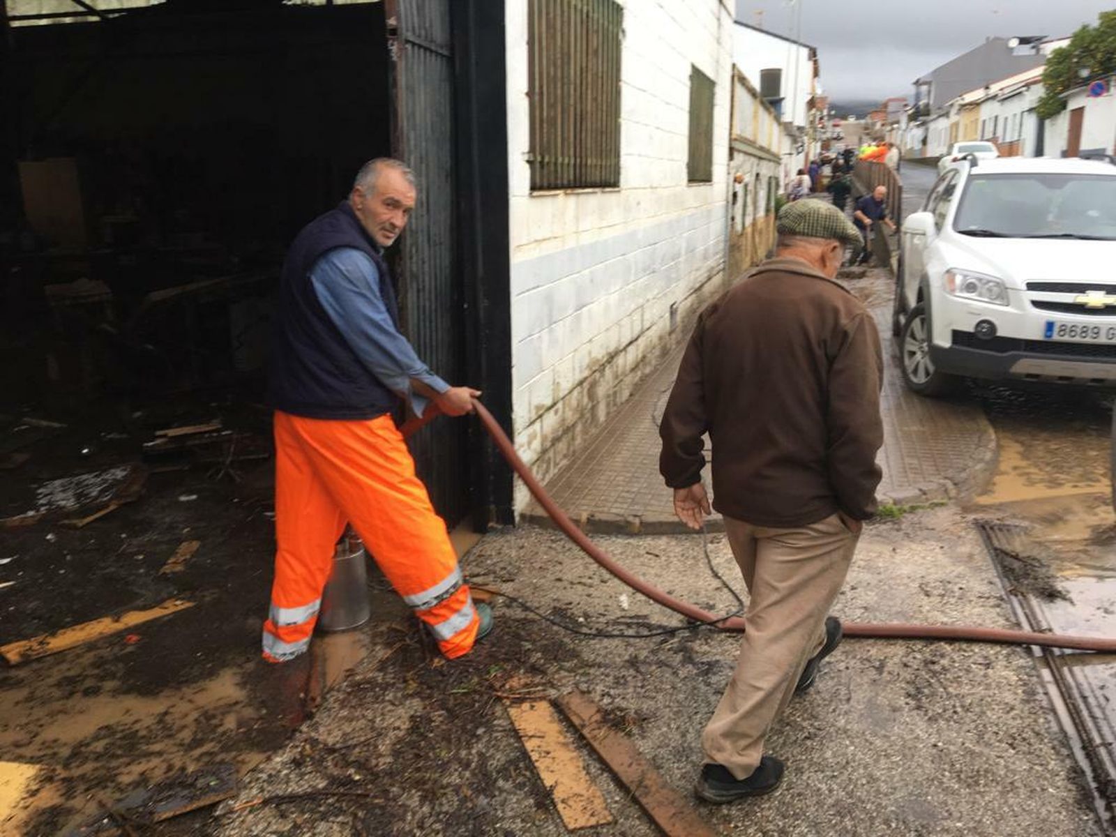Imágenes de los destrozos que ha provocado el paso de Elsa por el pueblo de Nerva