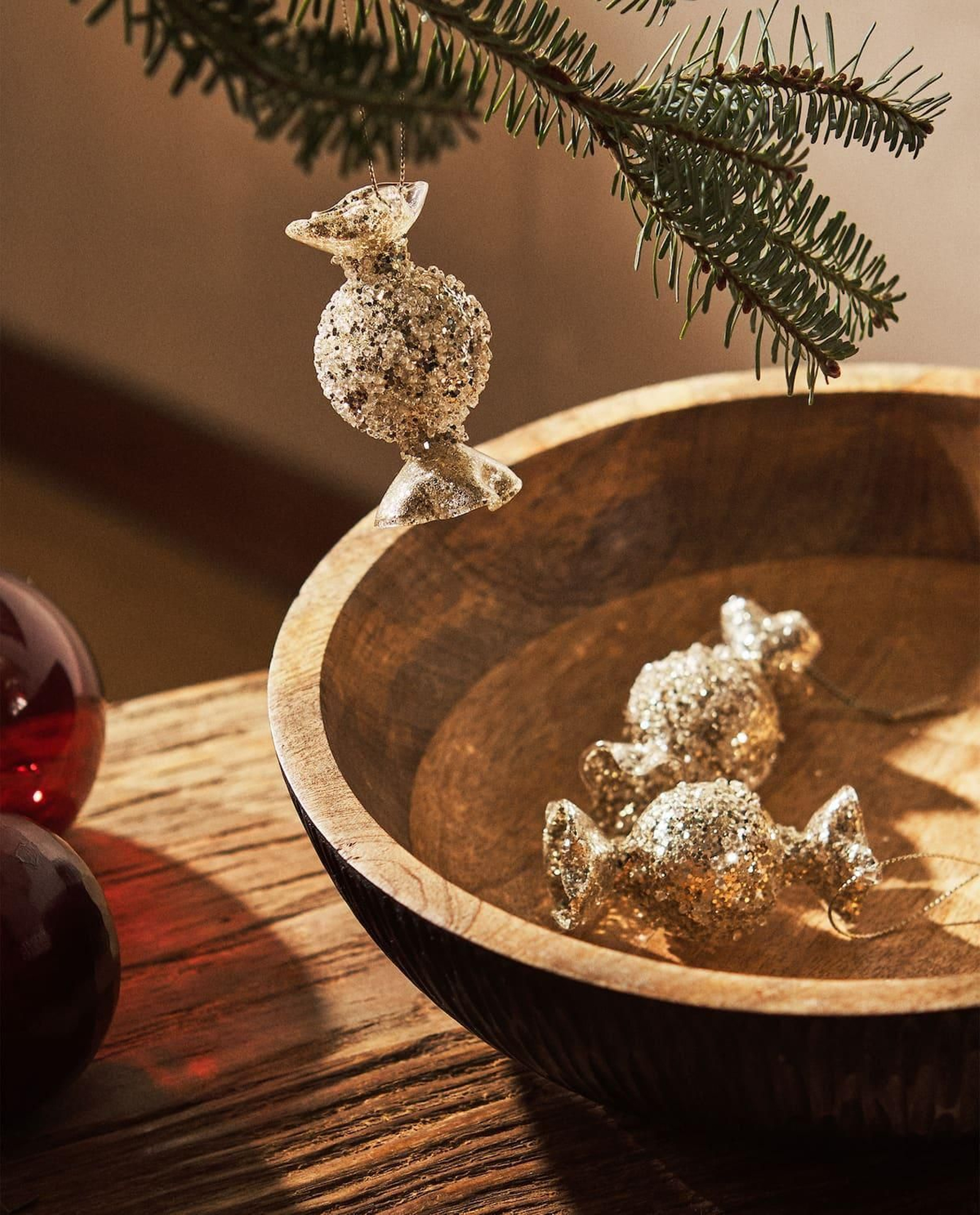 Adorno de caramelo de Navidad de Zara Home.