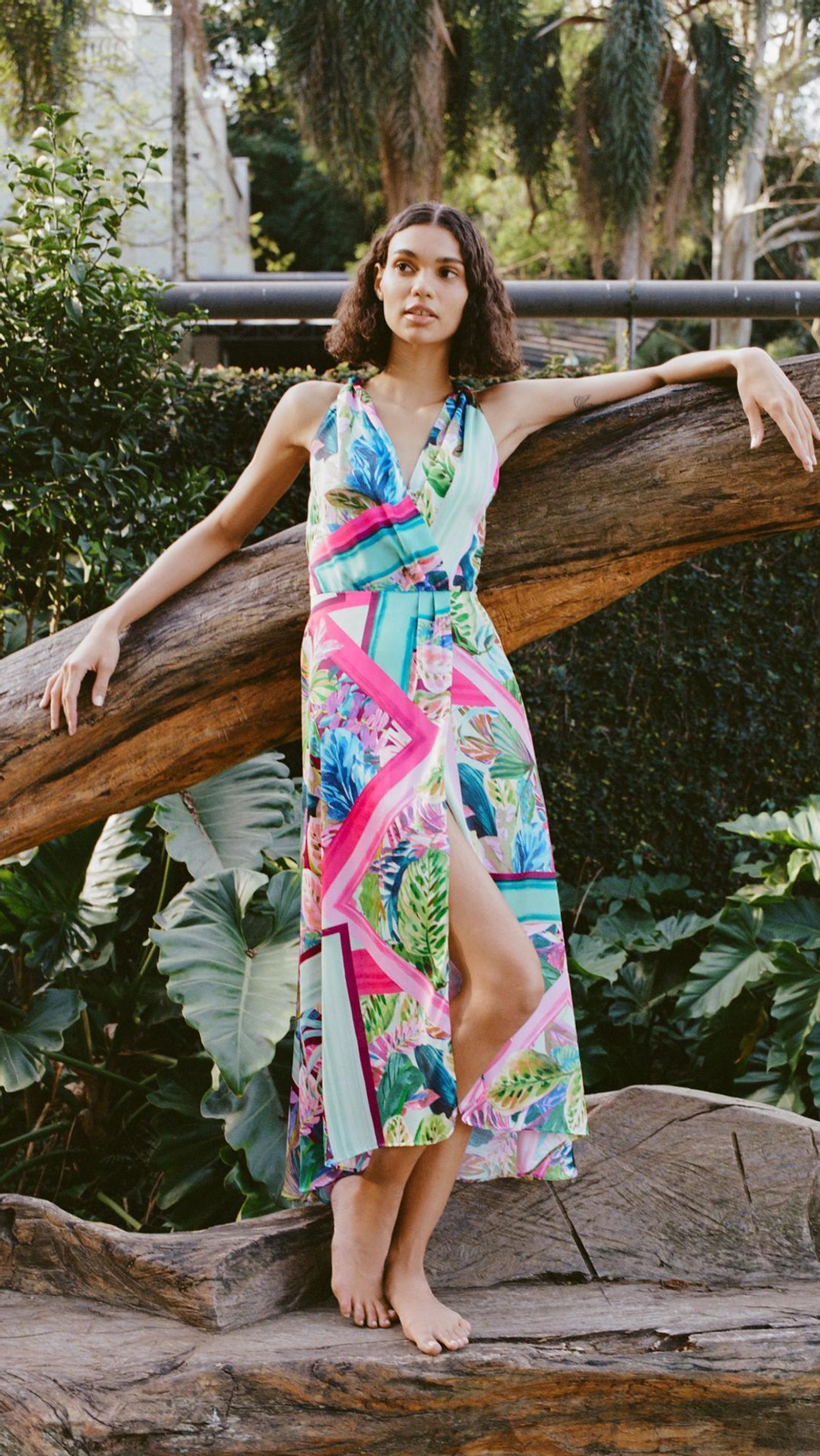 Vestido estampado de Zara.