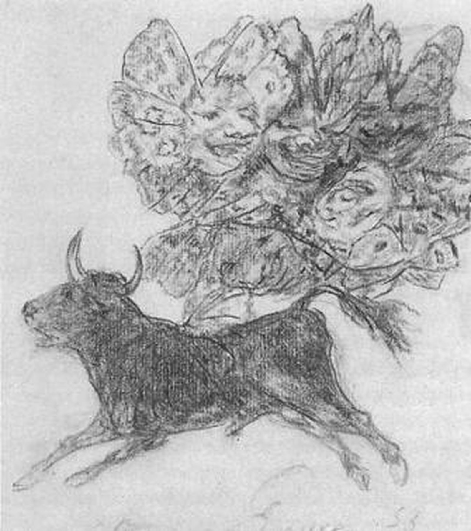 Grabado 'Toro Mariposa' de Goya.