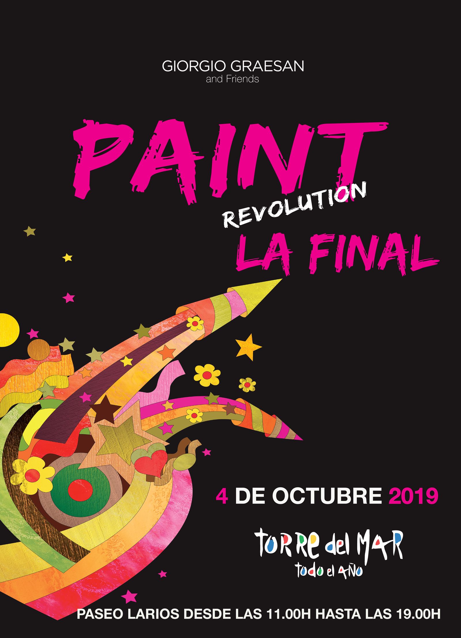 Cartel del certamen internacional de pintura de interiores y alta decoración en Torre del Mar.