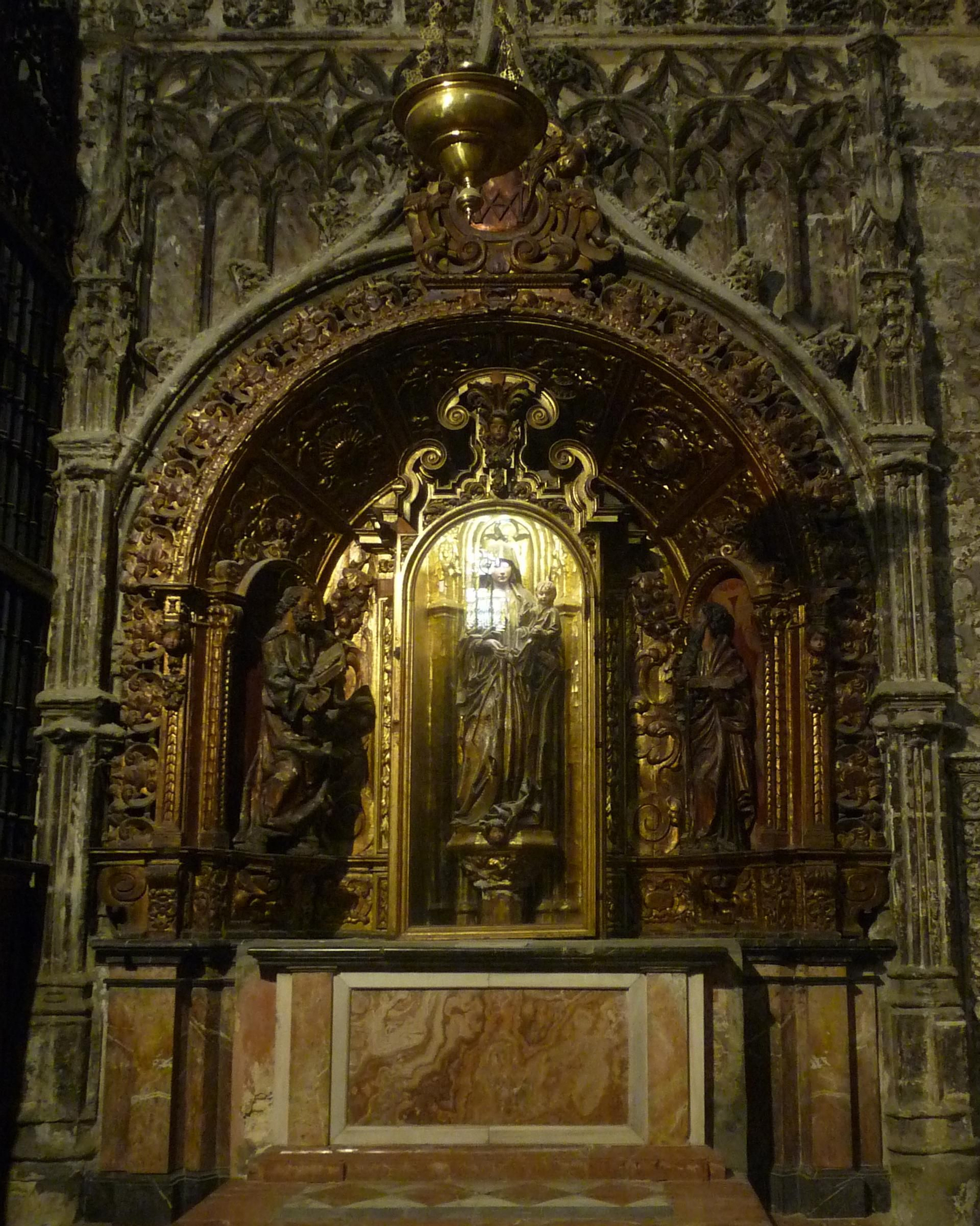 El retablo del Pilar, en la Capilla del Pilar, tras su restauración.