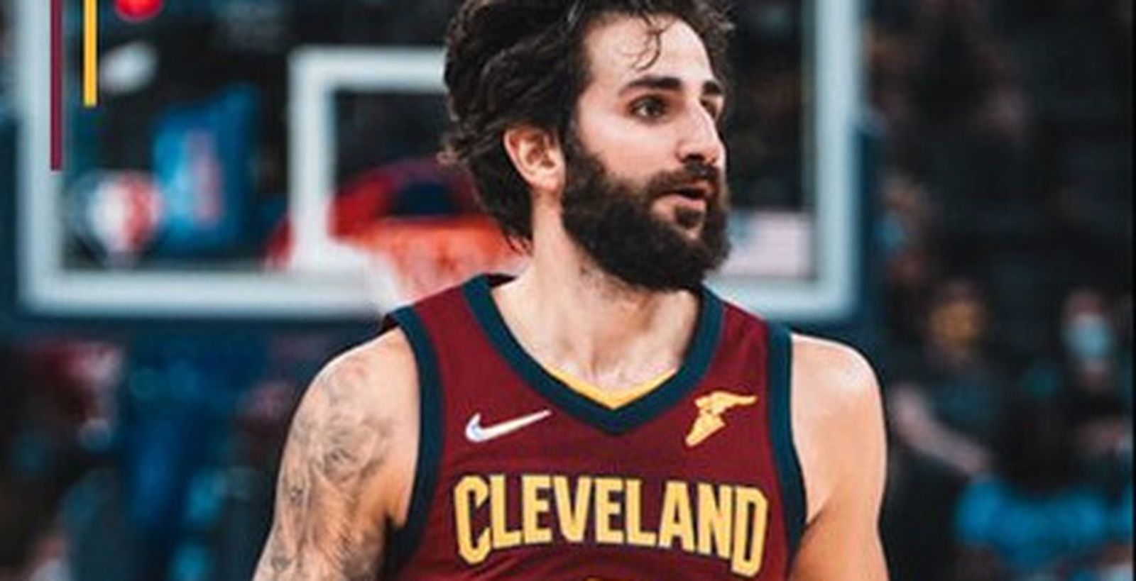Ricky Rubio, con la equipación de su nuevo club, Cleveland Cavaliers