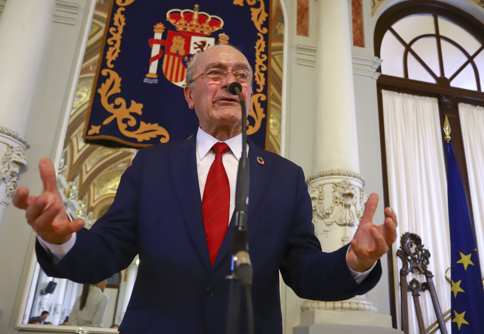 Francisco de la Torre, este jueves en un acto en el Ayuntamiento de Málaga.