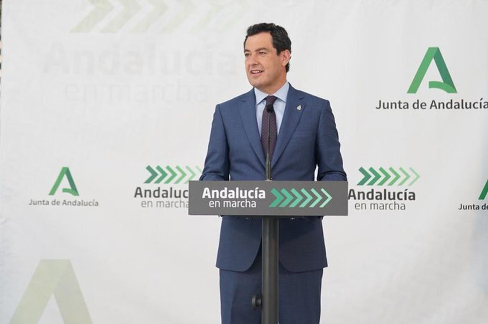 Juanma Moreno, en rueda de prensa