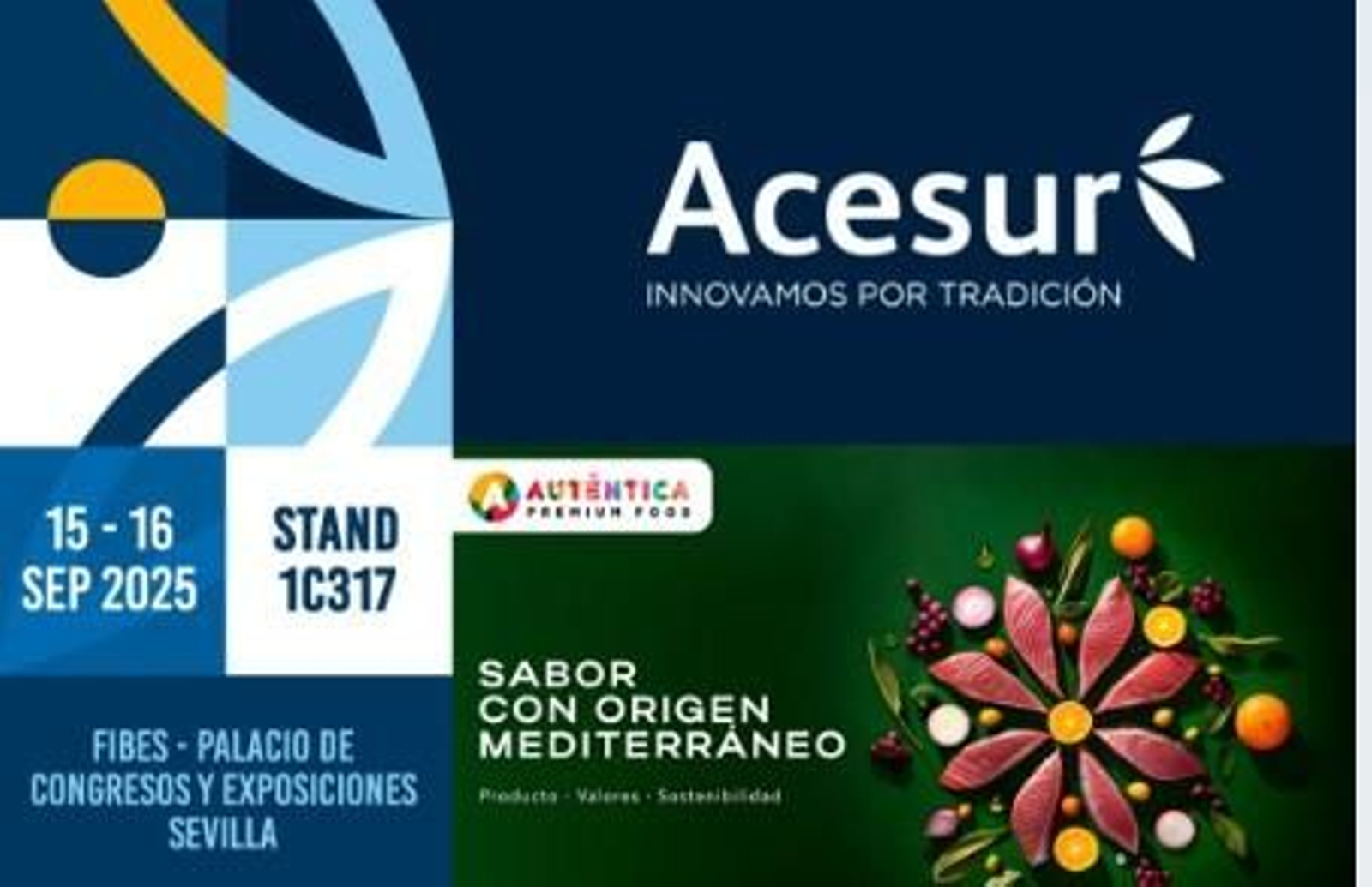 Cartel de la participación de Acesur en Auténtica.