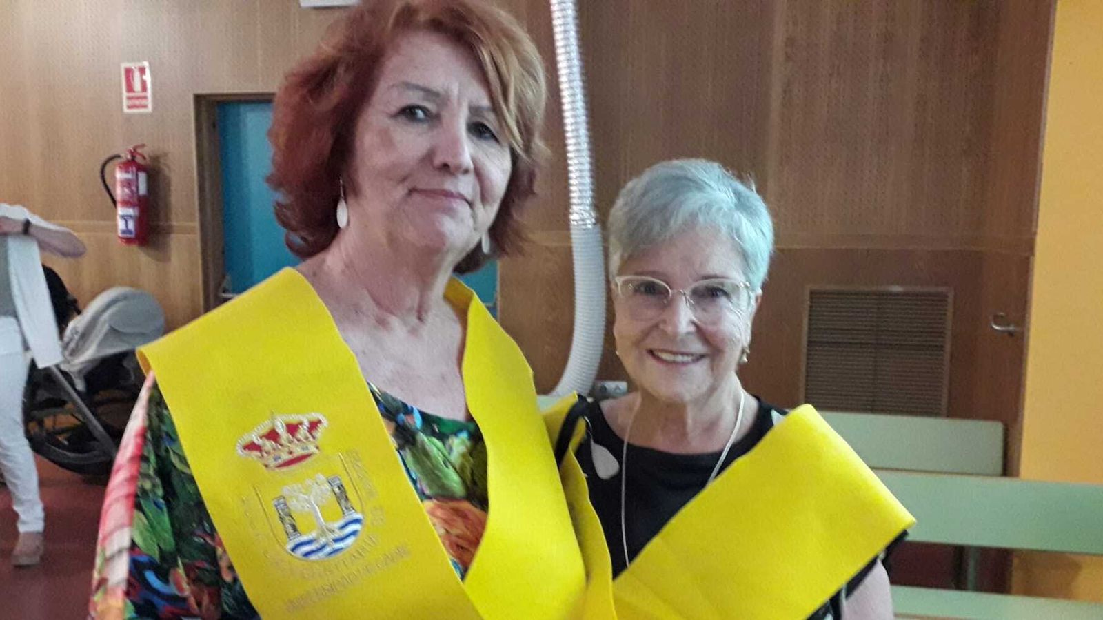 María Marchante, a la derecha, con una compañera.