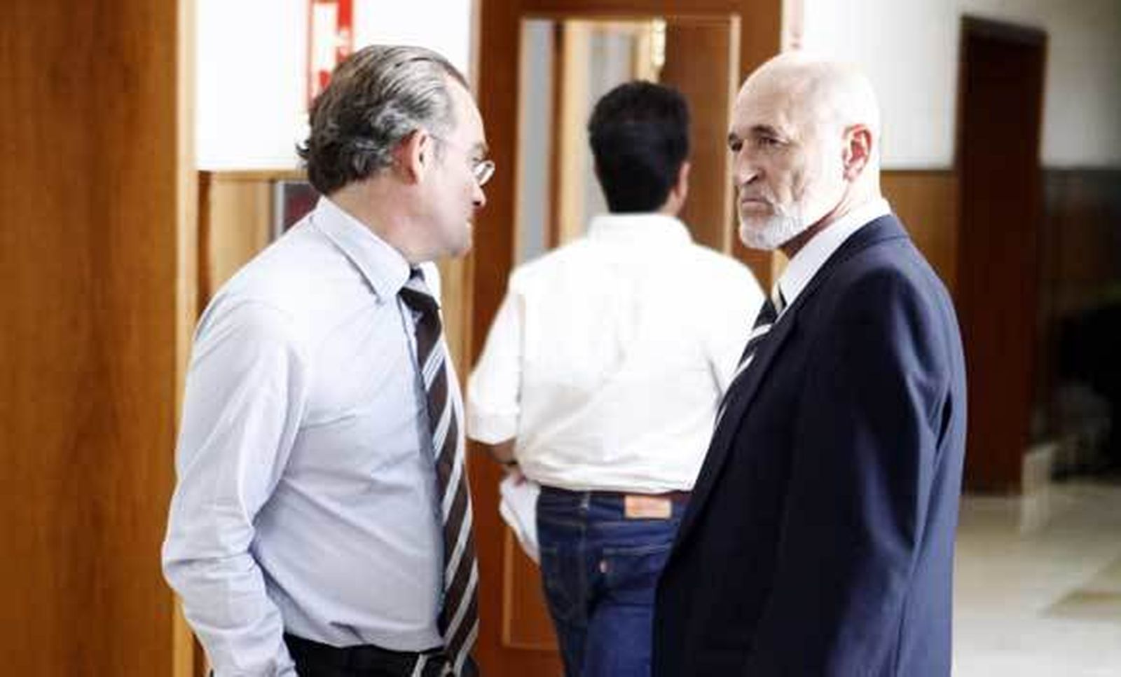 Julio Balader, apodado El Tenebroso, antes de entrar a declarar. /Jesús Marín