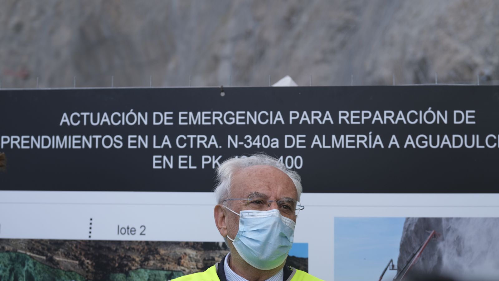 Fotogalería visita obras carretera El Cañarete-Almería-Aguadulce