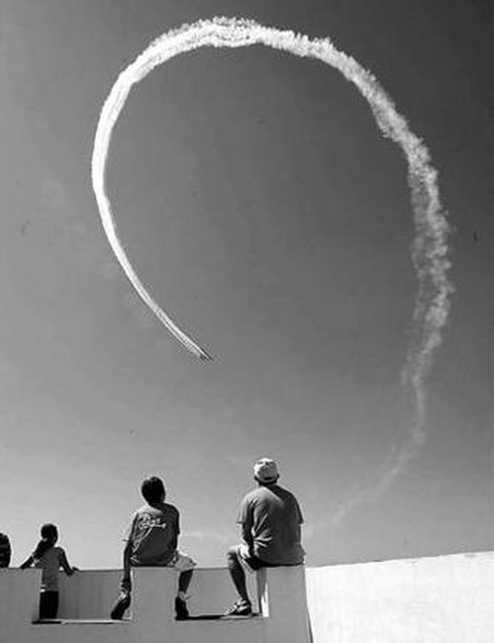 Una de las piruetas aéreas del último festival en Cádiz.