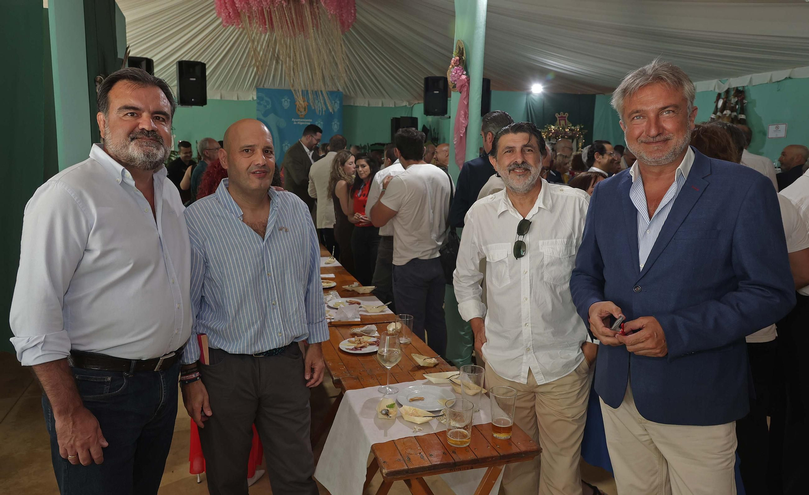 Fotos de la copa de autoridades en la caseta municipal de la Feria Real de Algeciras 2025