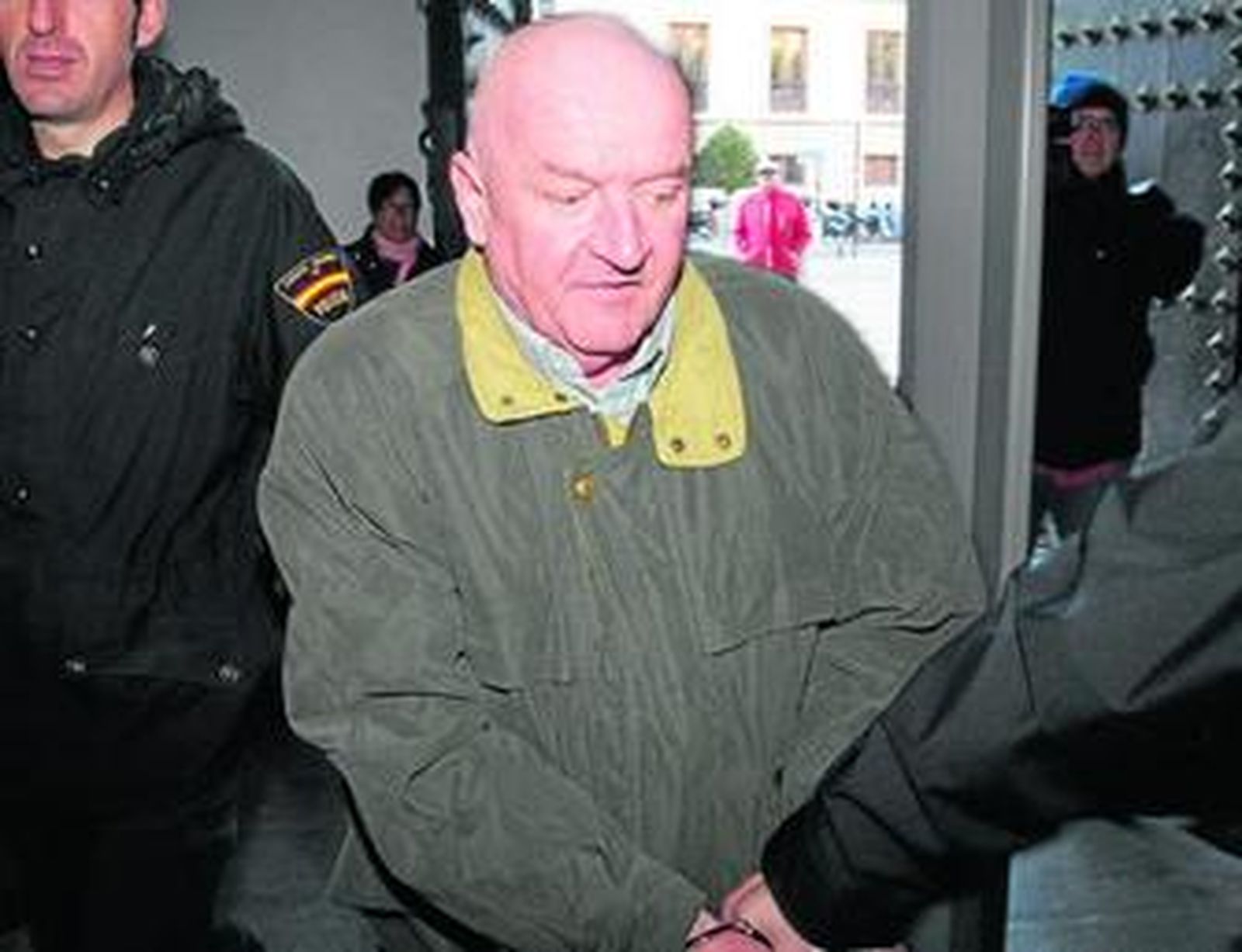 El acusado, Gunter Volknar, entrando en la Audiencia el pasado lunes.