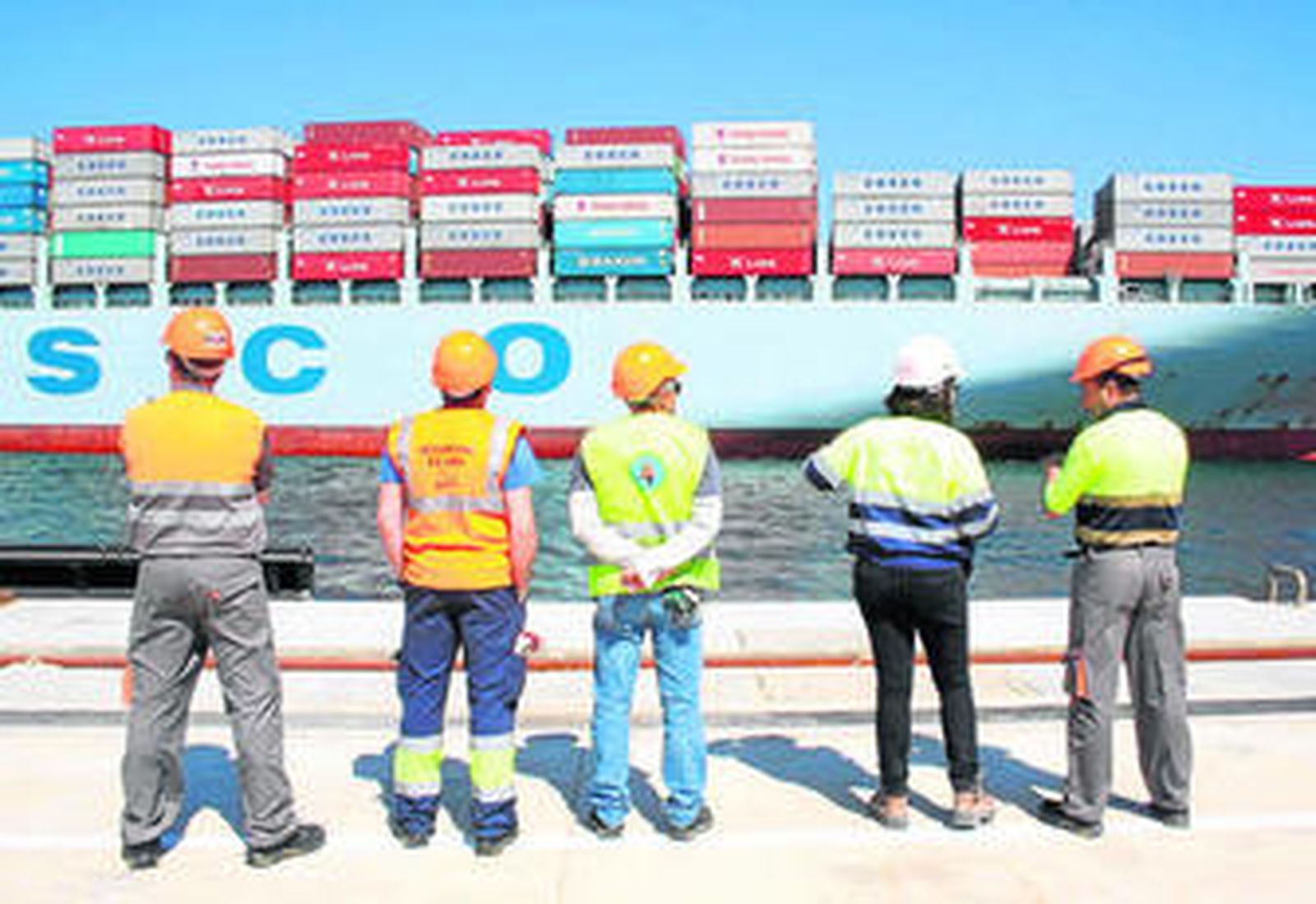 Estibadores del puerto de Algeciras, en una imagen de archivo.