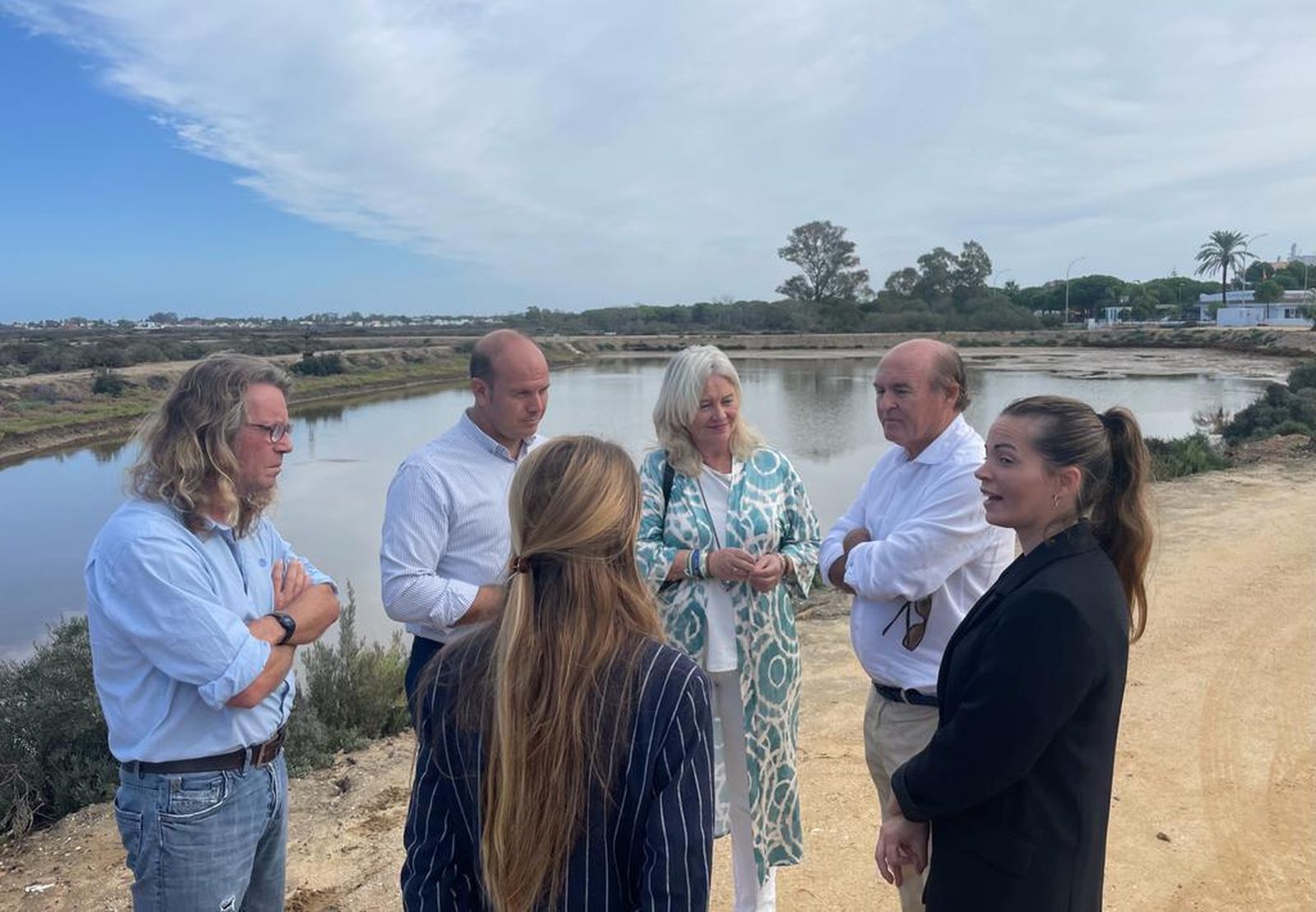 Un momento de la visita de la delegada a este espacio natural