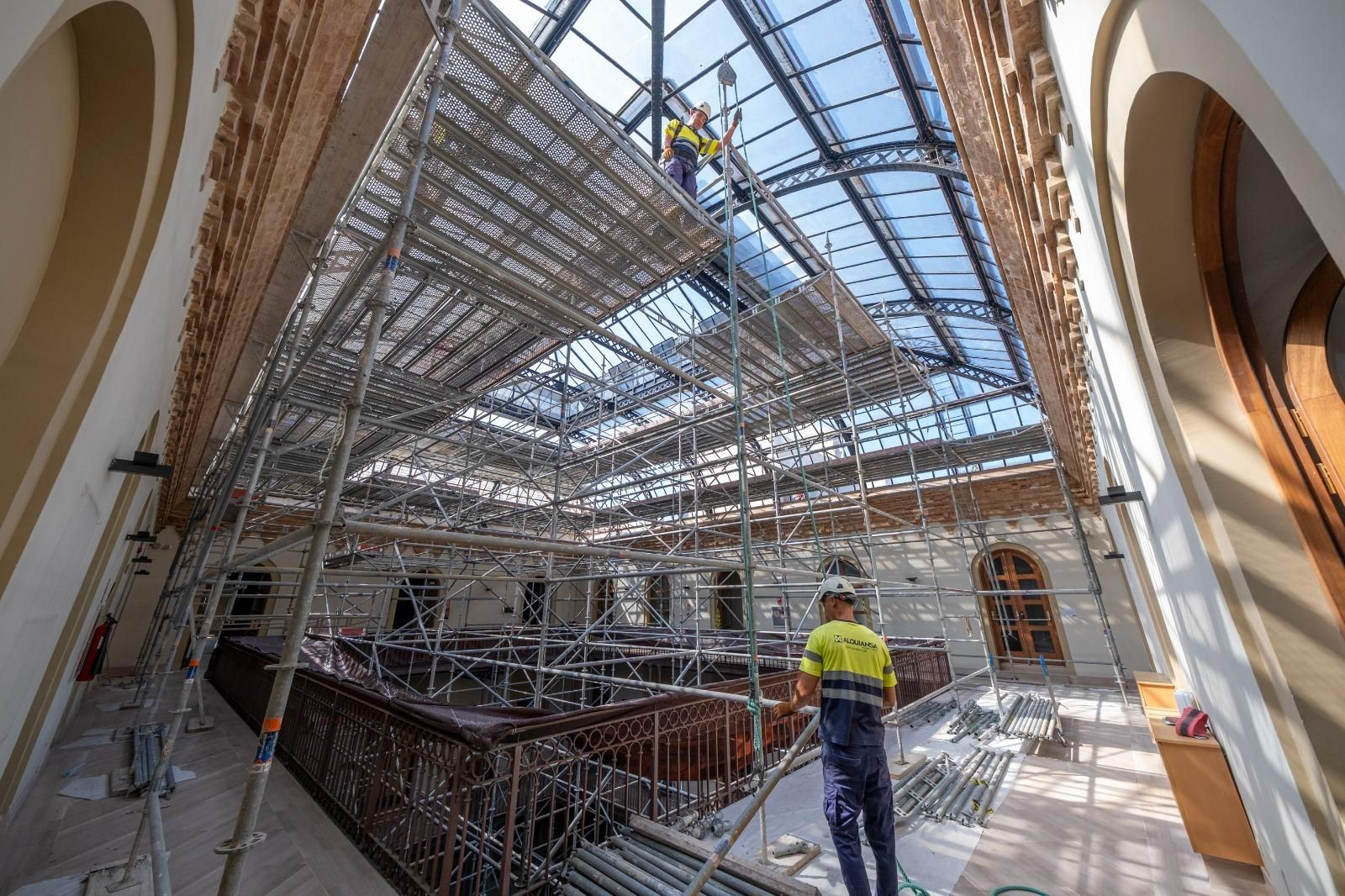 Obras en el Palacio de Congresos de Cádiz.