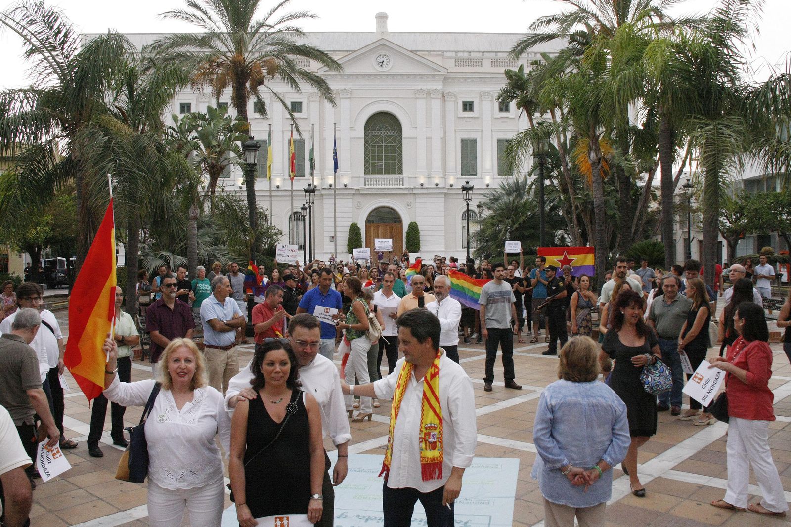 Una de las imágenes de la concentración del viernes en Isaac Peral.