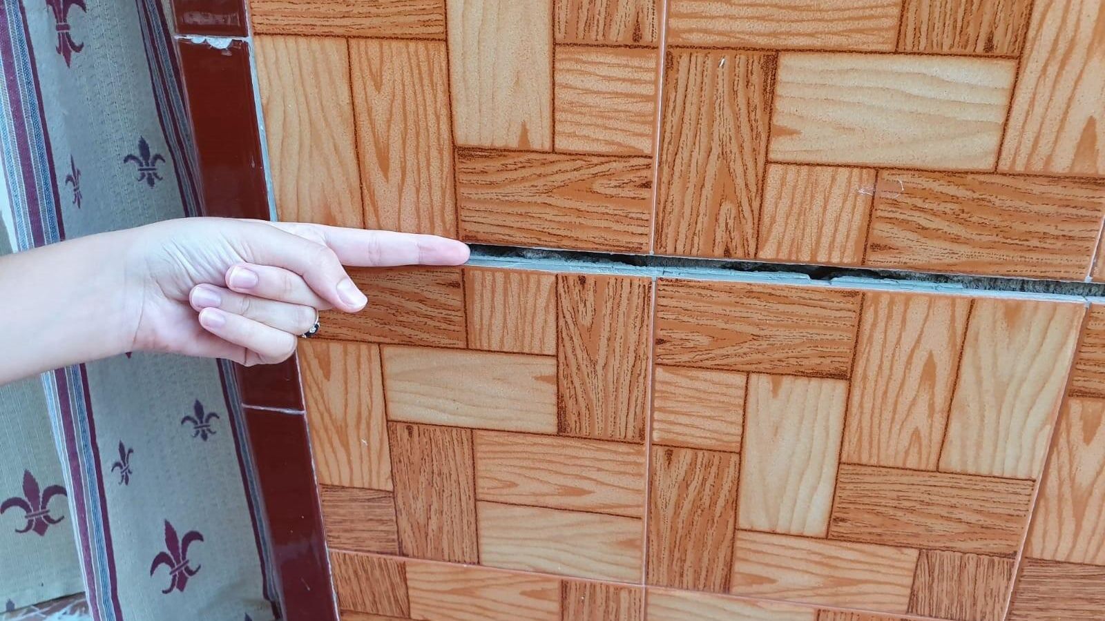 Grietas en viviendas afectadas