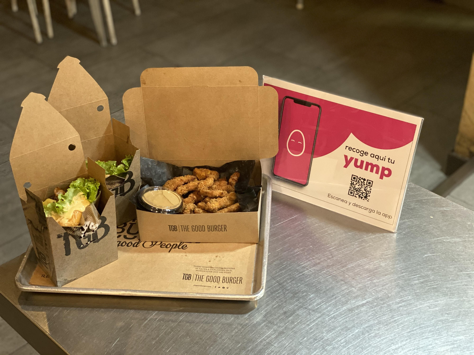 Pedido de un restaurante a través de la aplicación Yump.