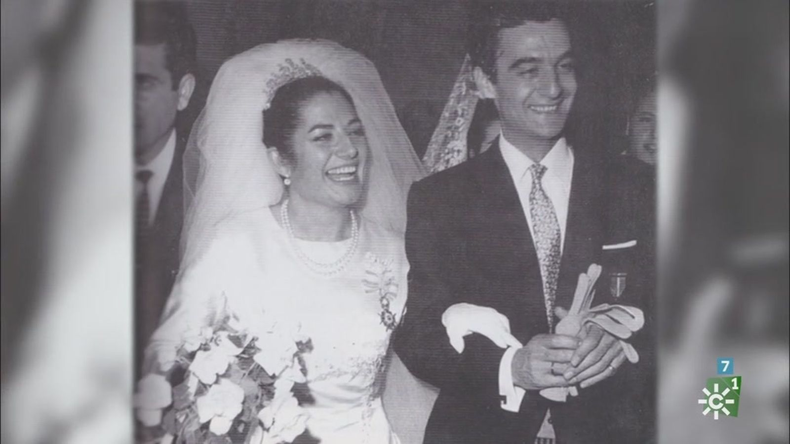 Boda de Juanita Reina con el bailaor gaditano Federico Casado 'Caracolillo'.