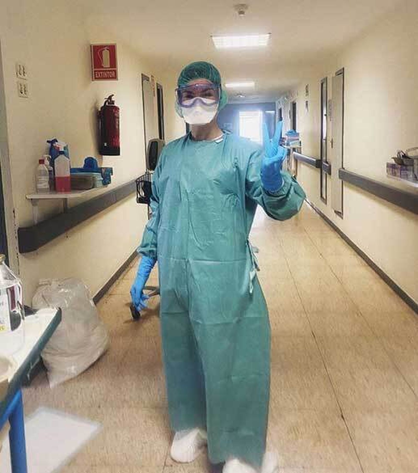 Ángela Rozas, en la tercera planta del Hospital La Paz