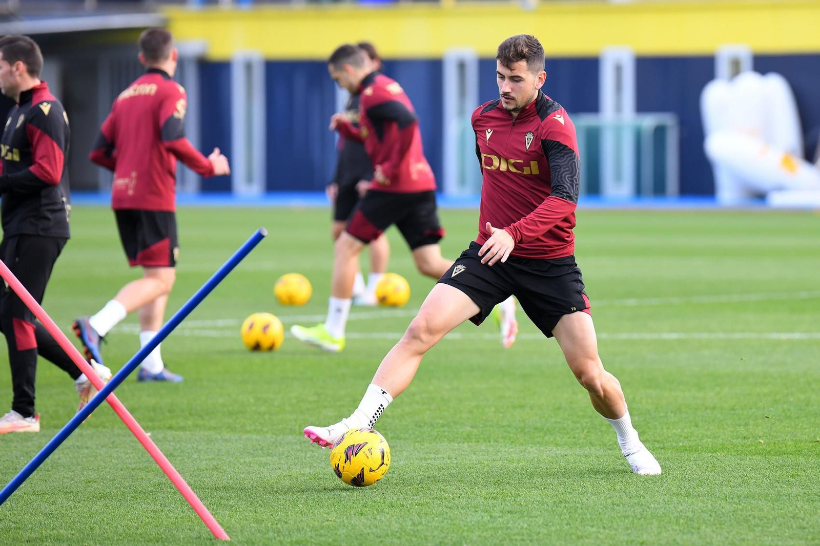 Javi Hernández en la sesión del pasado miércoles.