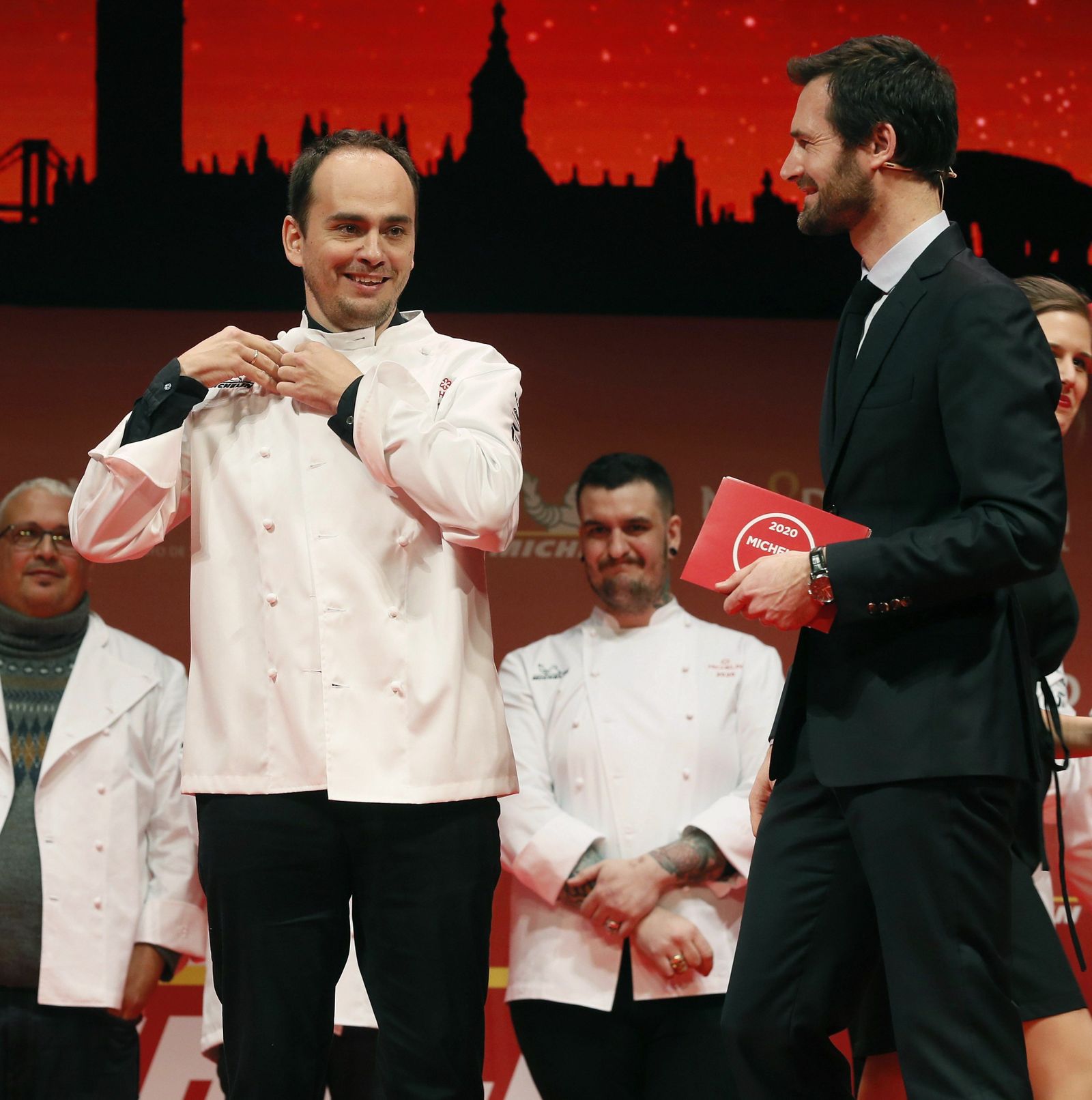 Israel Ramos, recibiendo la estrella Michelin en la gala celebrada este año en Sevilla.