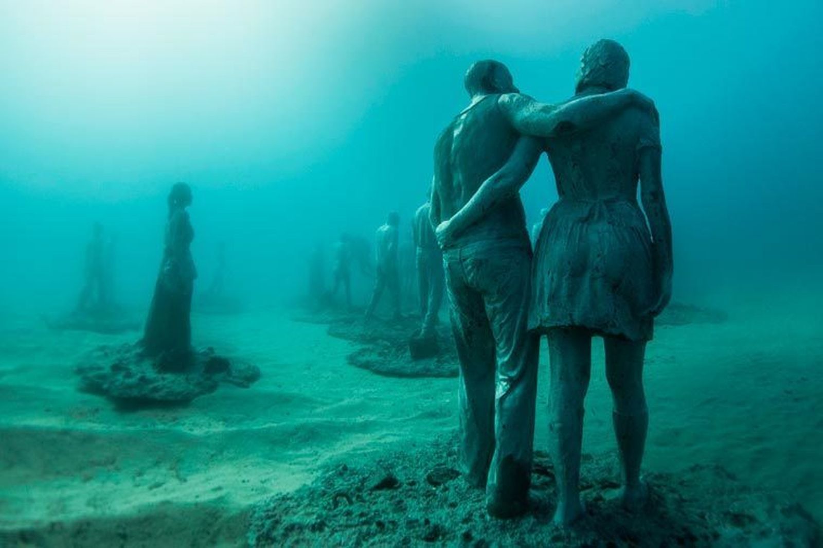Almería pretende sumergir esculturas en una iniciativa similar a esta del Museo de Lanzarote, inaugurado el pasado mes de enero.
