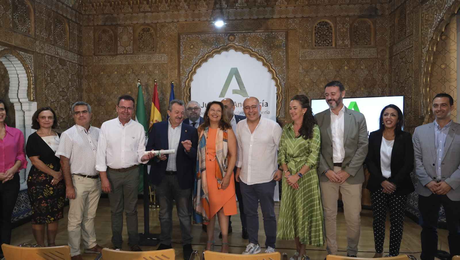 Crespo junto a los alcaldes de Huércal Overa y Pulpí.