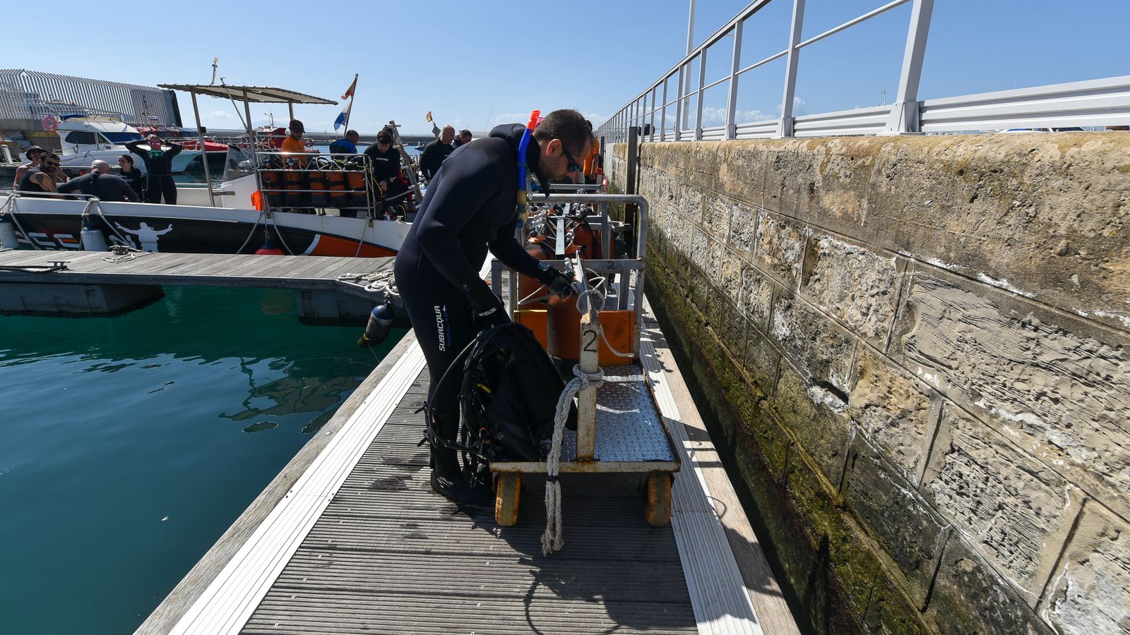 Fotos de la salida para la inmersión colectiva naconal de buceo en Tarifa