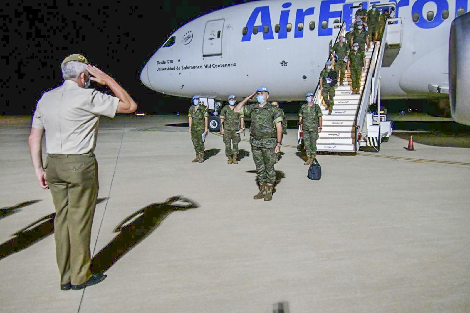 Llega a Almería la última rotación de la Legión procedente del Líbano