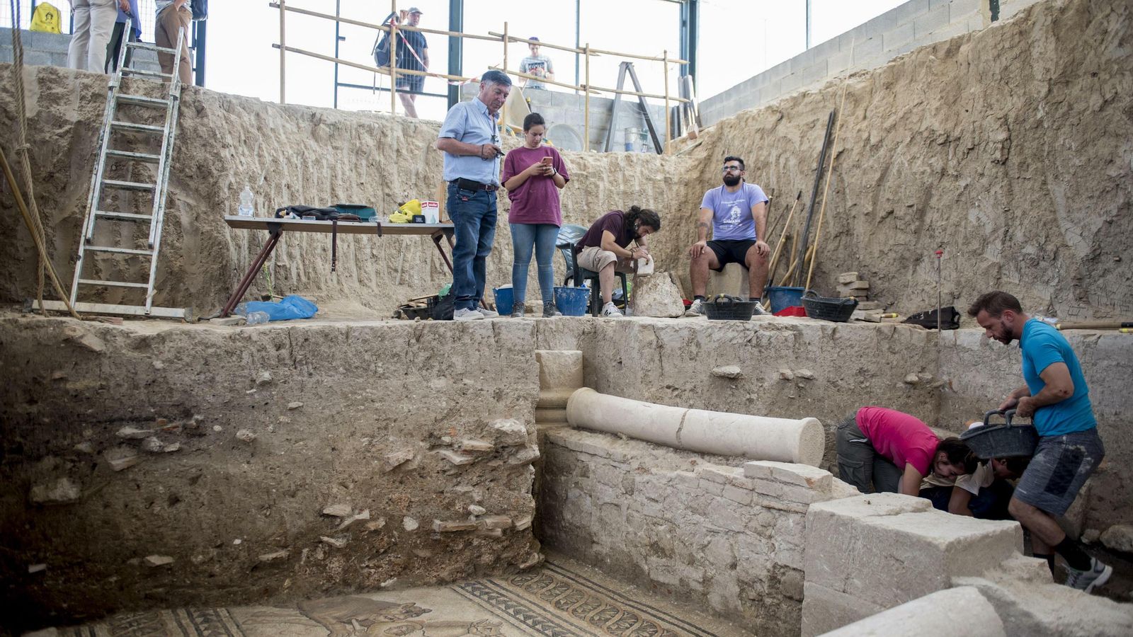 Imagen de los últimos trabajos en la zona de excavaciones