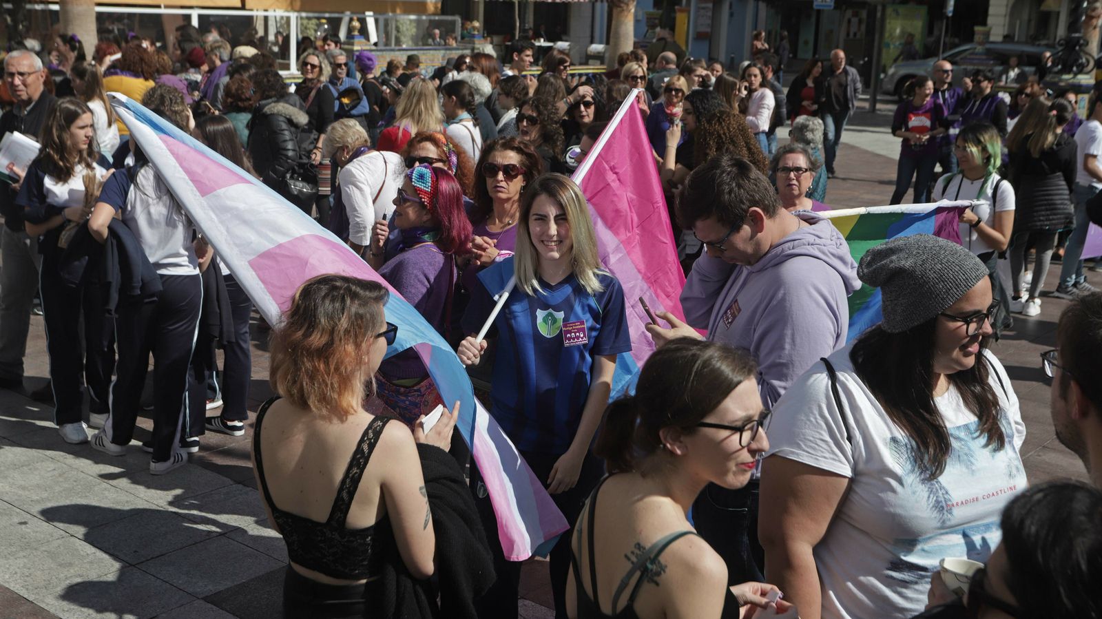 Imágenes de la manifestación  por el Día de la Mujer en Algeciras