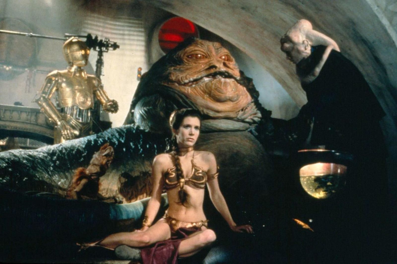 El gran clásico: el bikini dorado de la Princesa Leia en 'El retorno del Jedi' (1983).